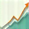 Line graph showing upward trend representing advanced analysis